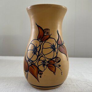 Hand Painted Flower Design Vase 8"